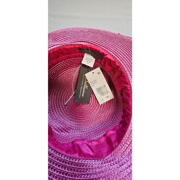 Bellissima Millinery Collection Women Wide‎ Striped-Brim Hat 100% Polypropylene